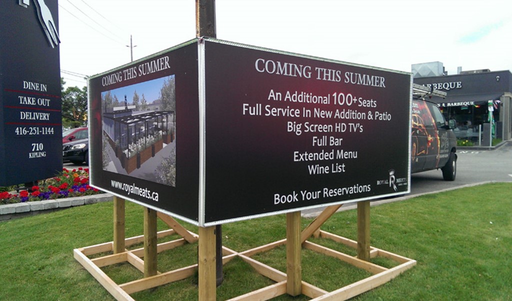 post and panel signs